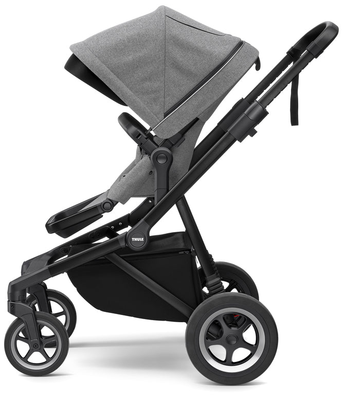 Thule Sleek Single-to-Double Stroller - Black / Grey Melange