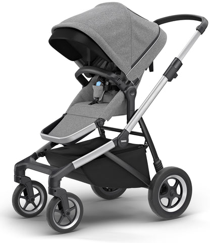 Thule Sleek Single-to-Double Stroller - Grey Melange