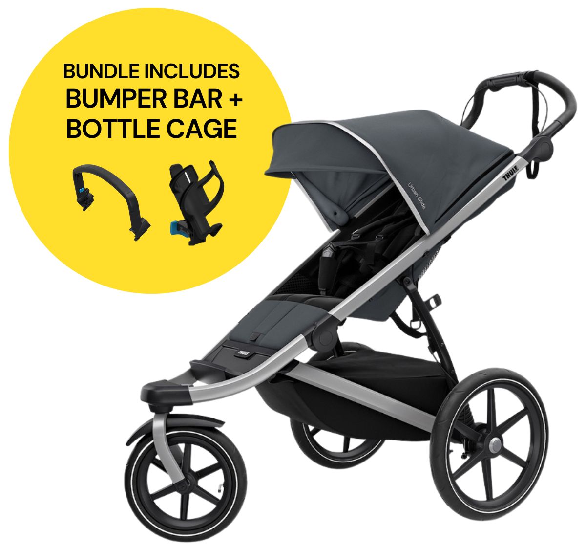 Thule Urban Glide 2 Jogging Stroller Essentials Bundle - Dark Shadow