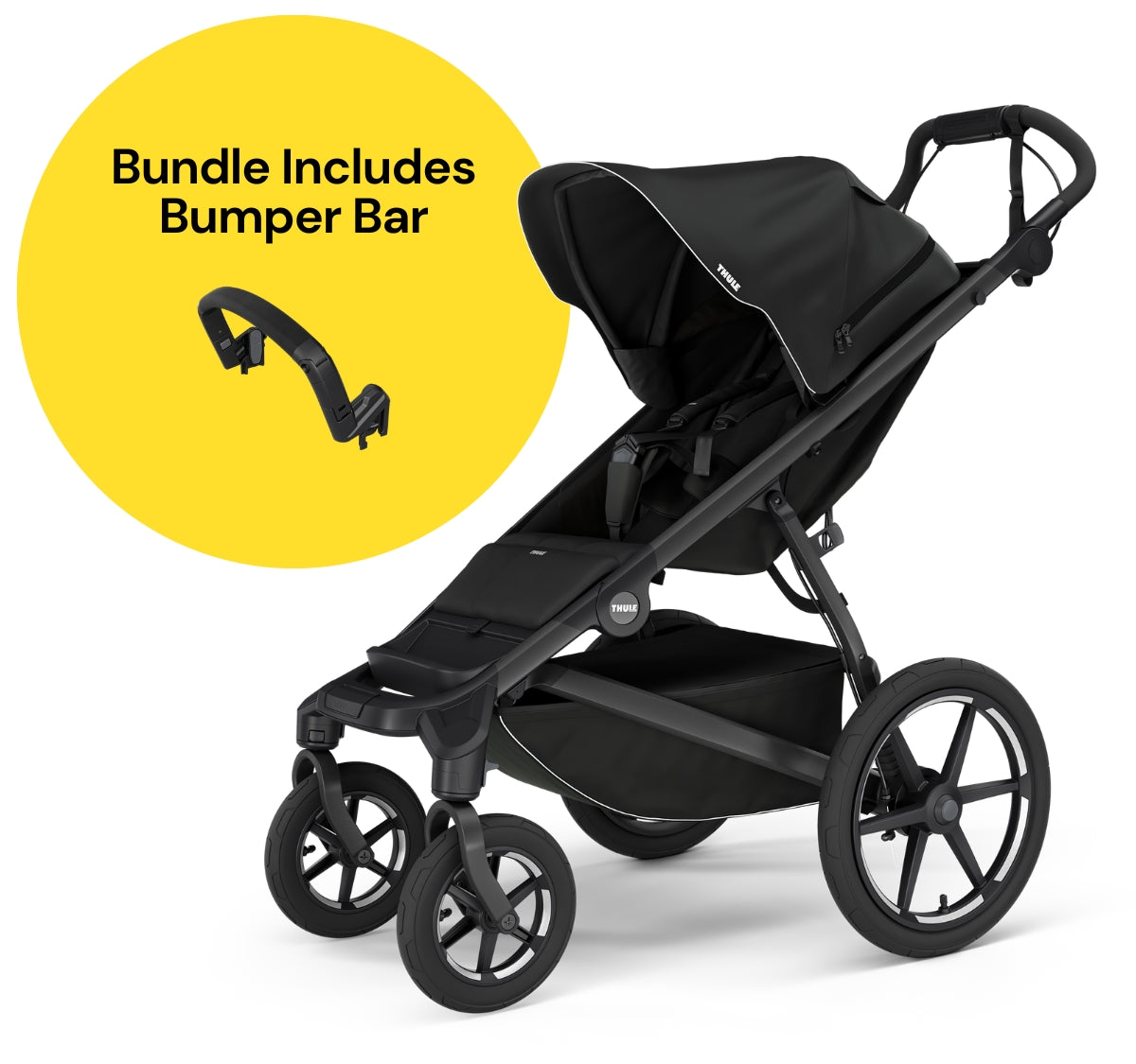 Thule Urban Glide 4-Wheel Stroller Essentials Bundle - Black