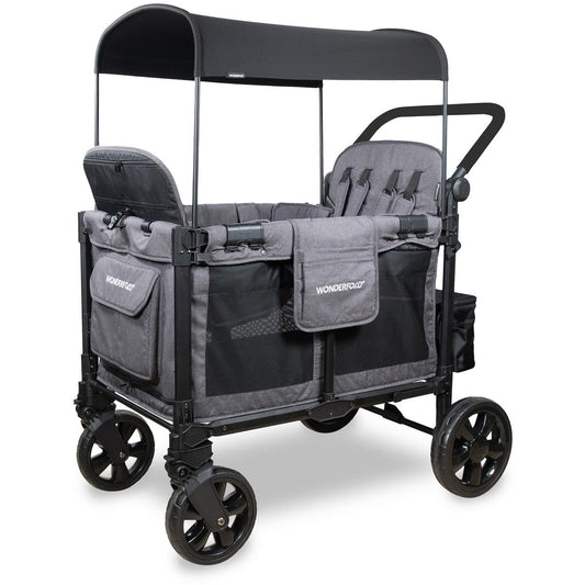 WonderFold W4 Elite Pro (4 Seater) Stroller Wagon - Charcoal Gray