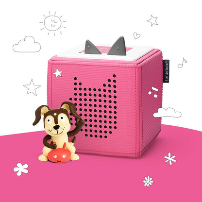 Tonies Toniebox Playtime Puppy Starter Set - Pink with Audio Character (3y+)