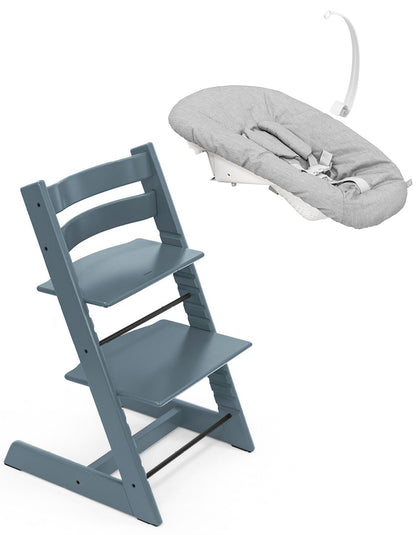 Tripp Trapp Chair + Newborn Set Bundle - Fjord Blue