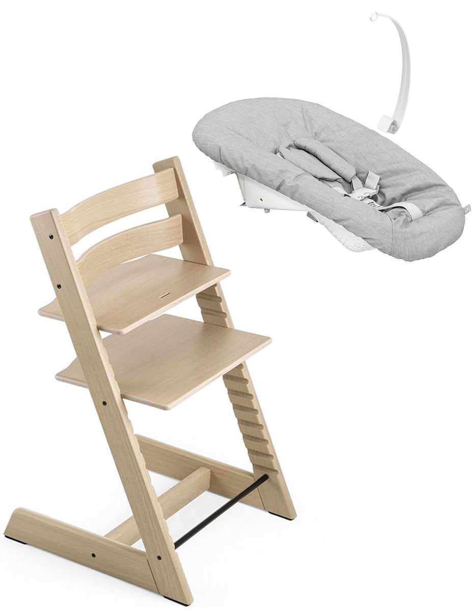 Tripp Trapp Chair + Newborn Set Bundle - Oak White