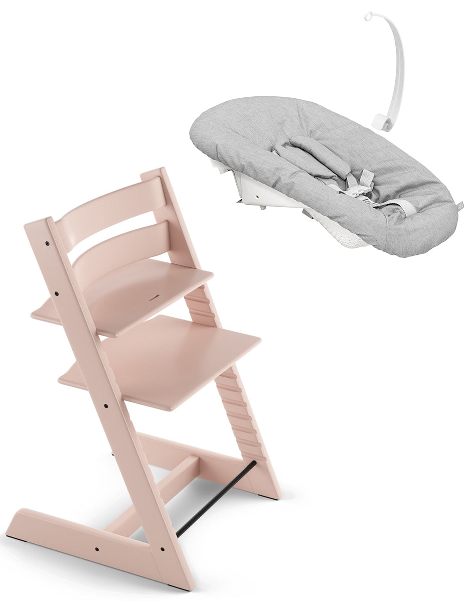 Tripp Trapp Chair + Newborn Set Bundle - Serene Pink