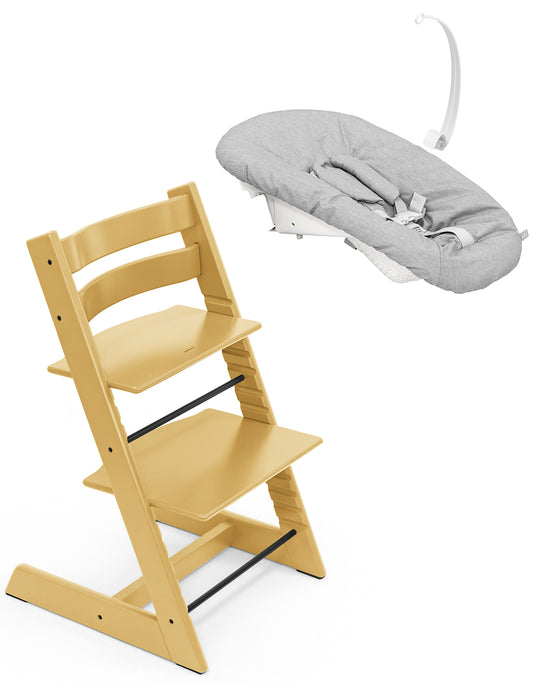 Tripp Trapp Chair + Newborn Set Bundle - Sunflower Yellow