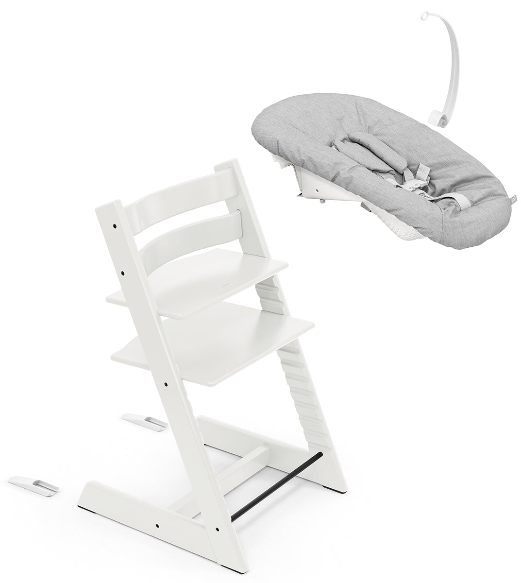 Stokke Tripp Trapp Chair + Newborn Set Bundle - White