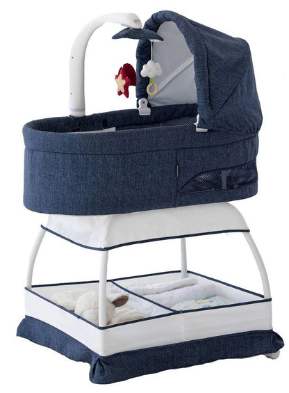 TruBliss Sweetli Nurture Bassinet - Denim Melange