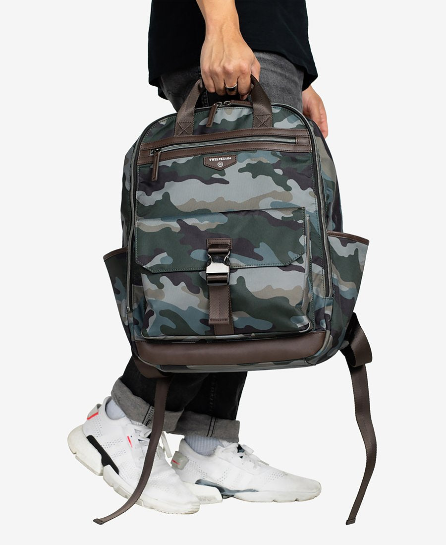 TWELVElittle Unisex Courage Backpack Diaper Bag 2.0 - Camo Print