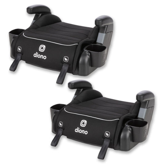 Diono Connect3 RXT Backless Booster Car Seat (Latch), 2 Pack - Black Storm