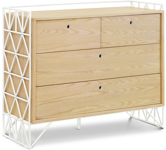 Ubabub Mod 4-Drawer Dresser - Warm White / Natural