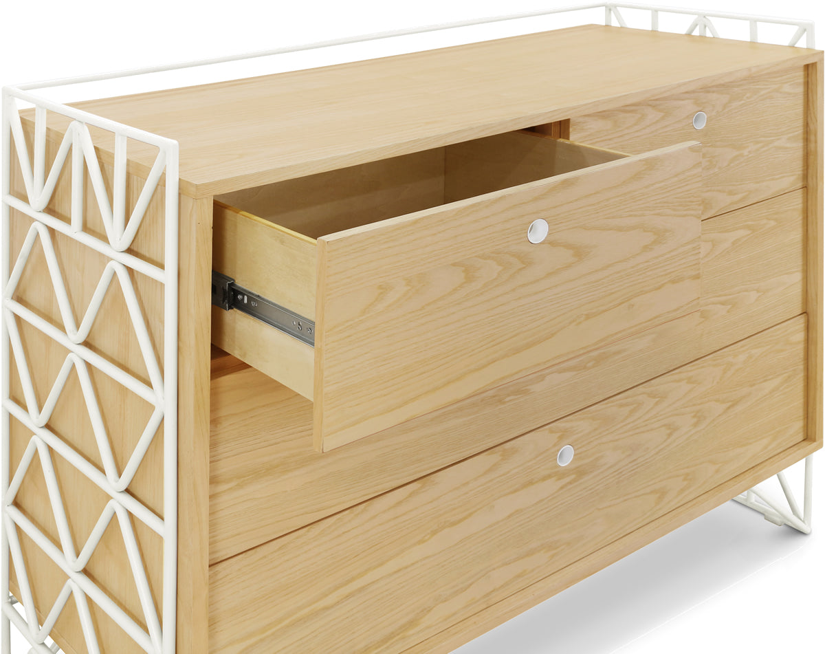 Ubabub Mod 4-Drawer Dresser - Warm White / Natural