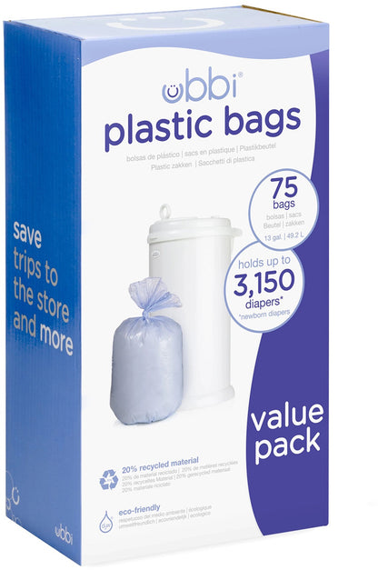 Ubbi Plastic Bags Value Pack (75 Count)