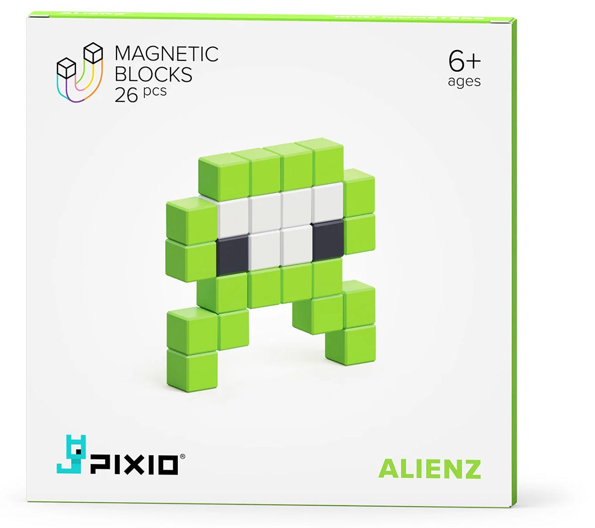 Ukidz PIXIO Mini Monster Alienz - 26 Magnetic Blocks in 3 Colors