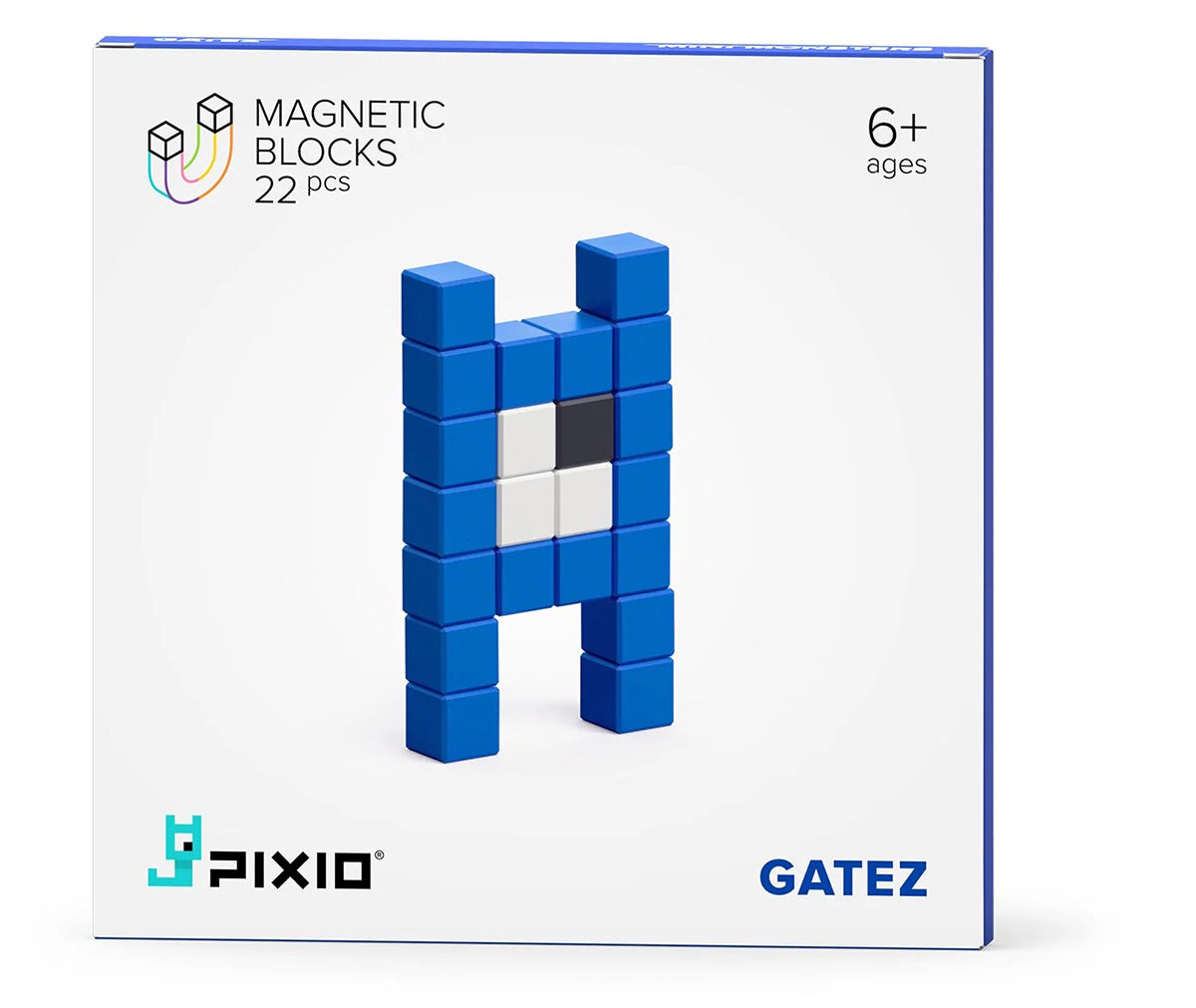 Ukidz PIXIO Mini Monster Gatez - 22 Magnetic Blocks in 3 Colors