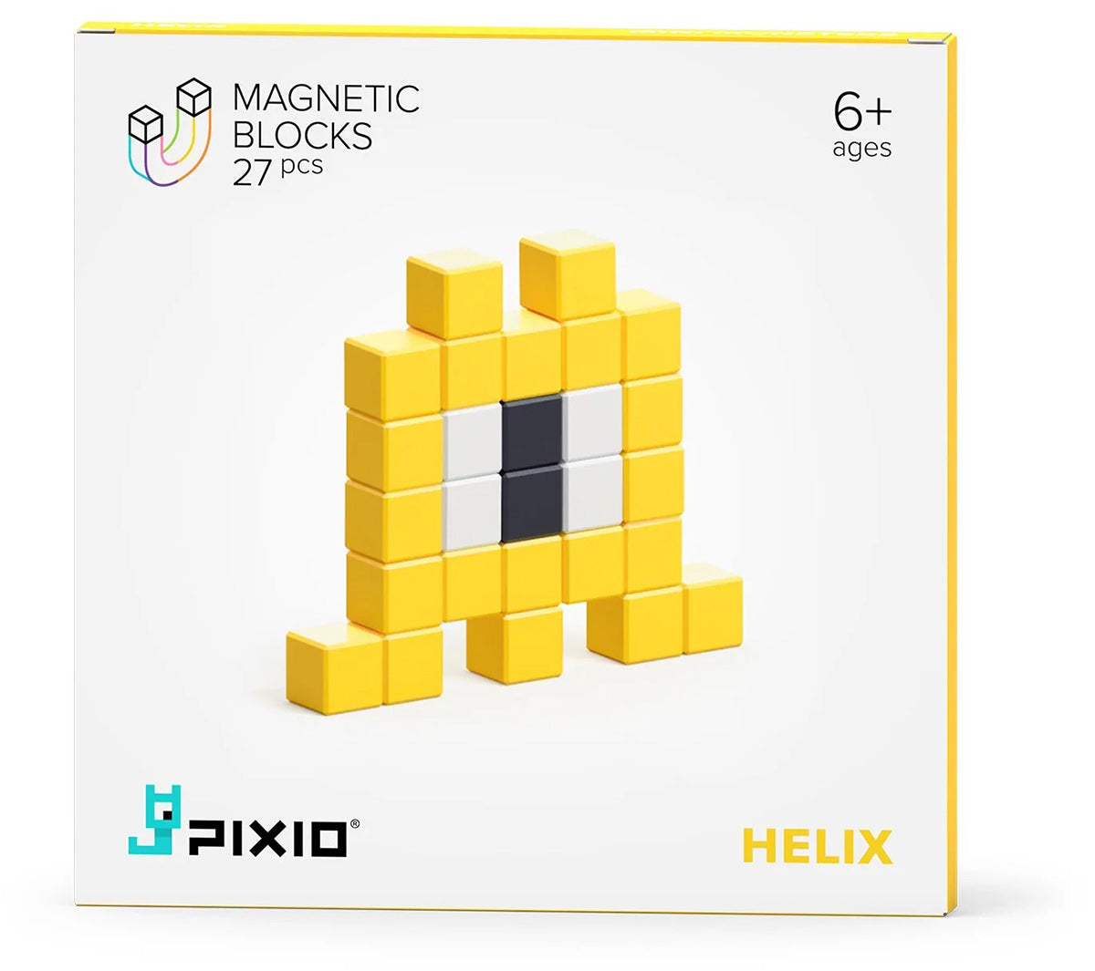 Ukidz PIXIO Mini Monster Helix - 27 Magnetic Blocks in 3 Colors