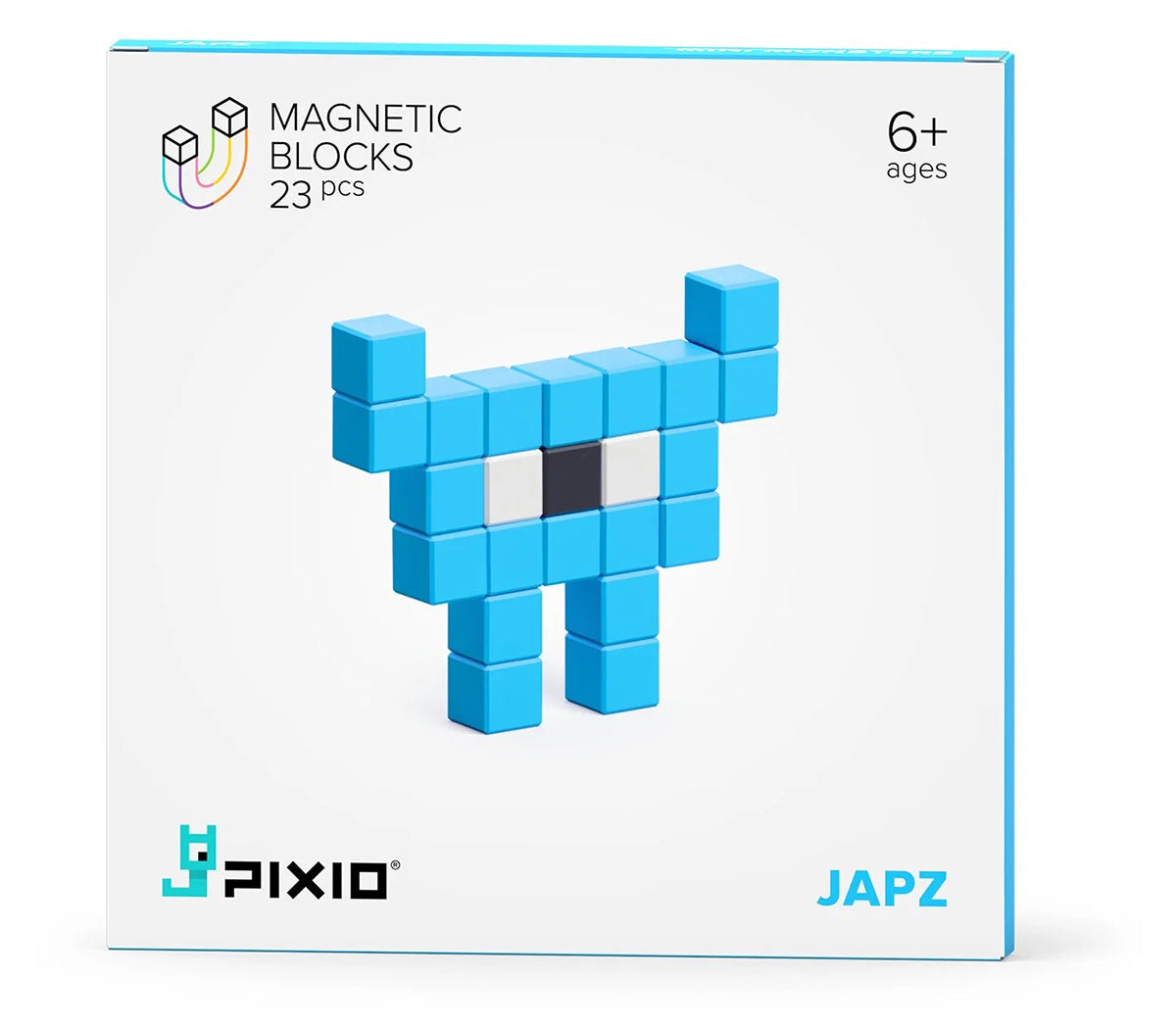 Ukidz PIXIO Mini Monster Japz - 23 Magnetic Blocks in 3 Colors