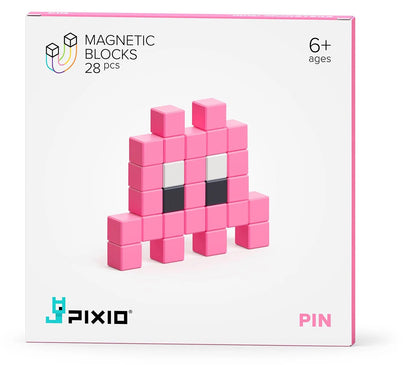 Ukidz PIXIO Mini Monster Pin - 28 Magnetic Blocks in 3 Colors