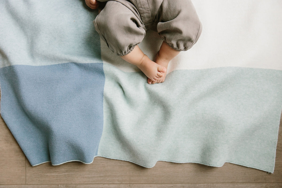 UPPAbaby Knit Blanket - Blue Multi/Color Block