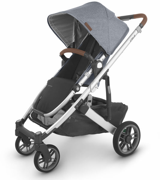 UPPAbaby Cruz V2 Stroller - Gregory (Blue Melange/Silver/Saddle Leather)