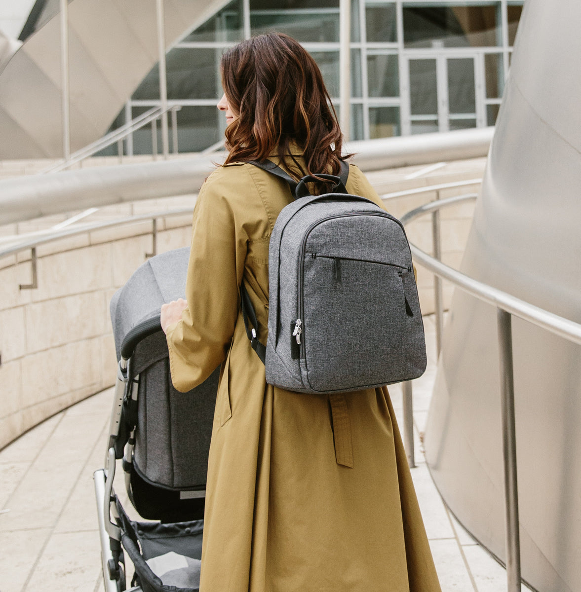 UPPAbaby Changing Backpack Diaper Bag - Jordan (Charcoal Melange)