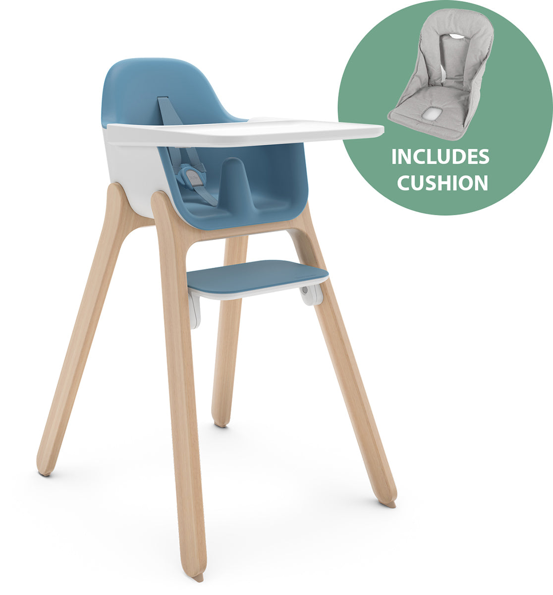 UPPAbaby Ciro High Chair + Cushion Bundle - Caleb / Grey