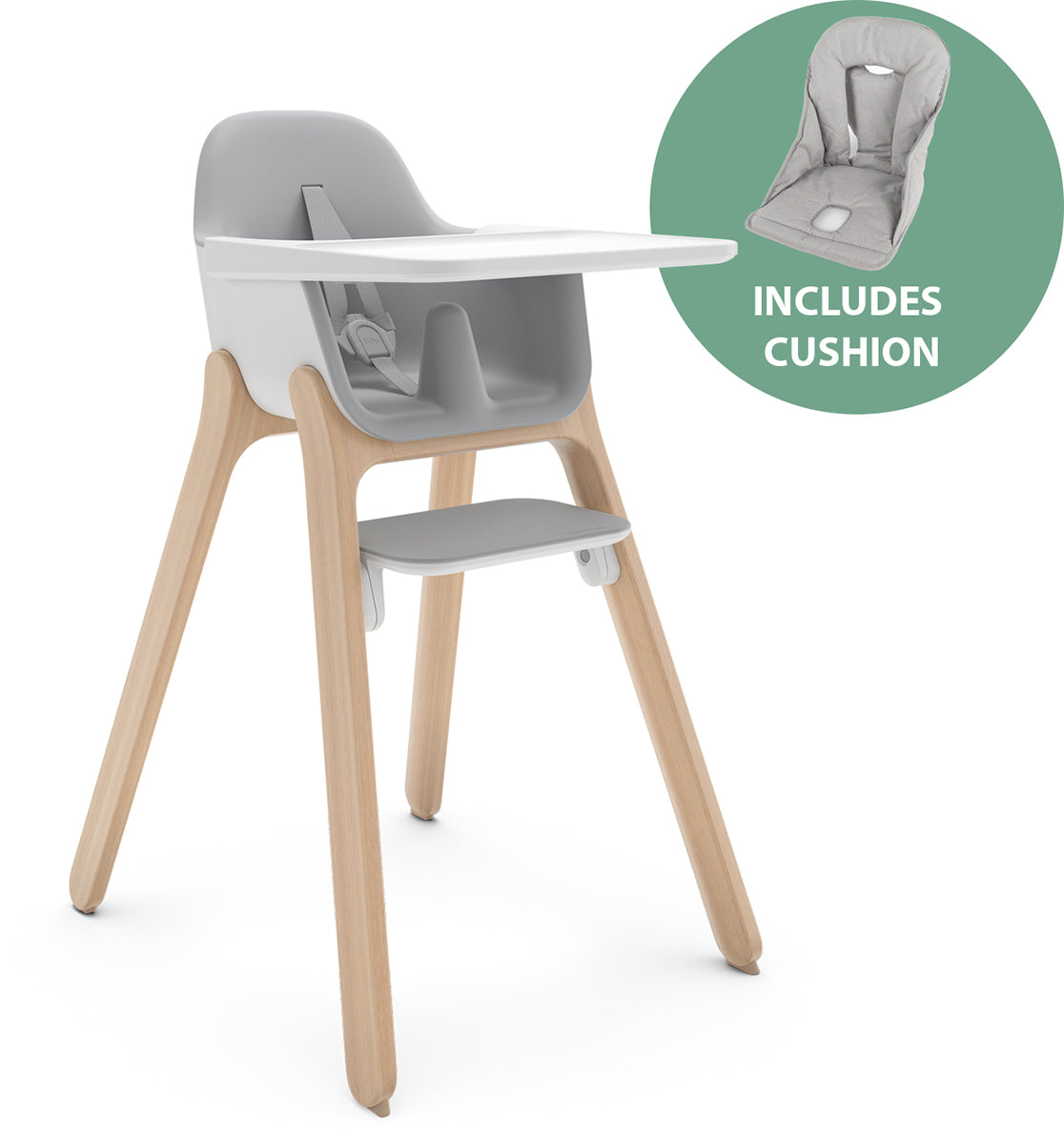 UPPAbaby Ciro High Chair + Cushion Bundle - Chloe / Grey