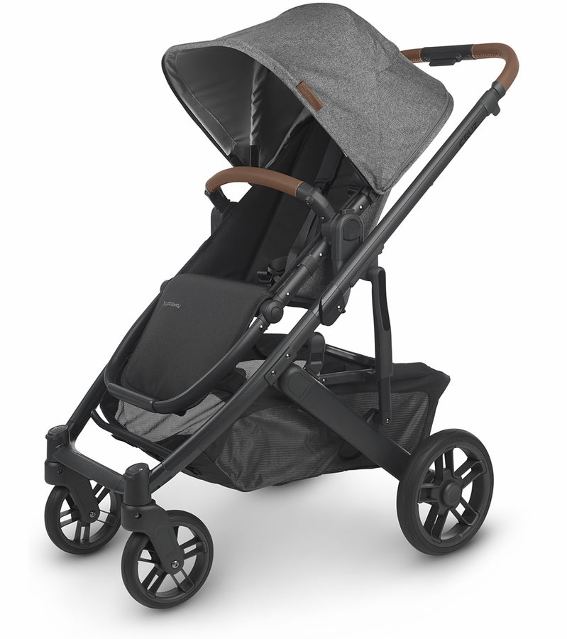 UPPAbaby CRUZ V2 Stroller - Greyson (Charcoal Melange/Carbon/Saddle Leather)