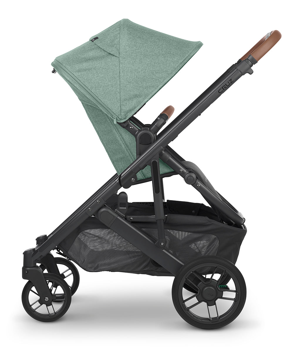 UPPAbaby CRUZ V2 Stroller - Gwen (Green Melange / Carbon / Saddle Leather)