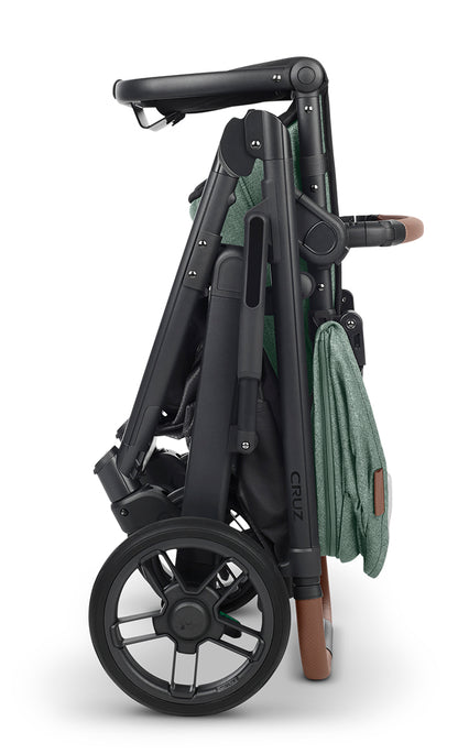 UPPAbaby CRUZ V2 Stroller - Gwen (Green Melange / Carbon / Saddle Leather)