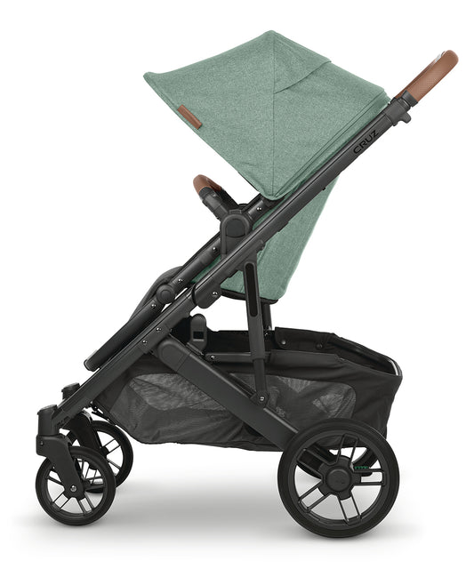 UPPAbaby CRUZ V2 Stroller - Gwen (Green Melange / Carbon / Saddle Leather)