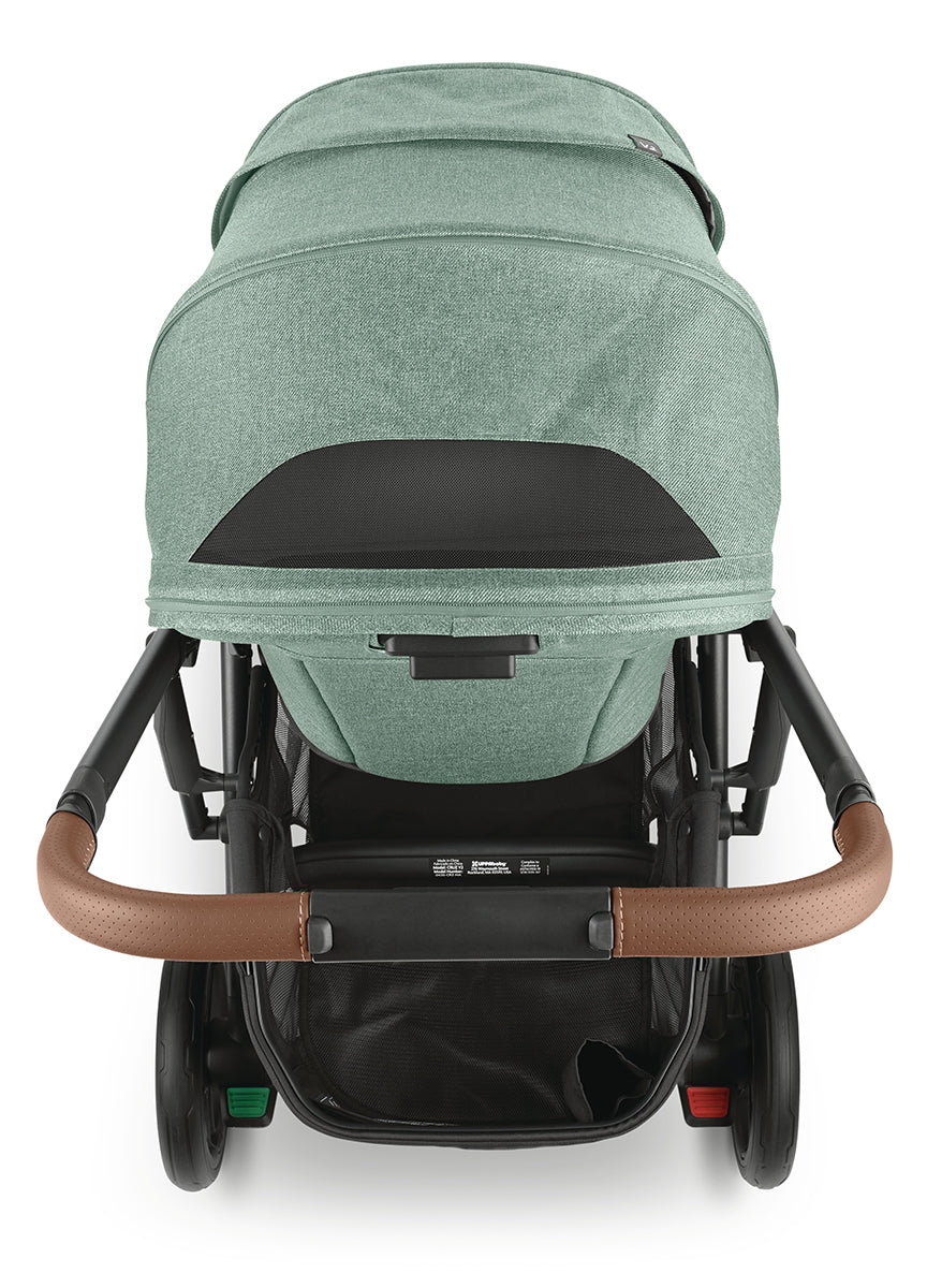 UPPAbaby CRUZ V2 Stroller - Gwen (Green Melange / Carbon / Saddle Leather)