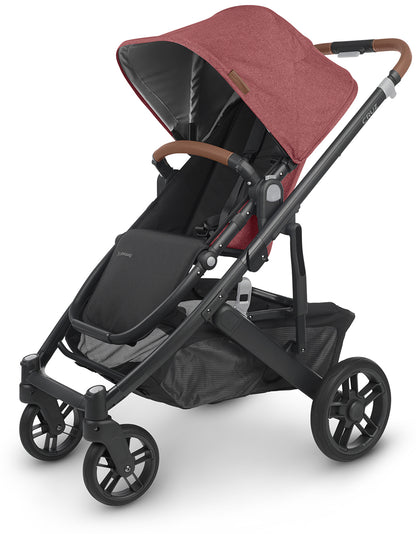 UPPAbaby Cruz V2 Stroller - Lucy (Rosewood Melange / Carbon / Saddle Leather)