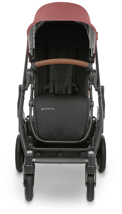 UPPAbaby Cruz V2 Stroller - Lucy (Rosewood Melange / Carbon / Saddle Leather)