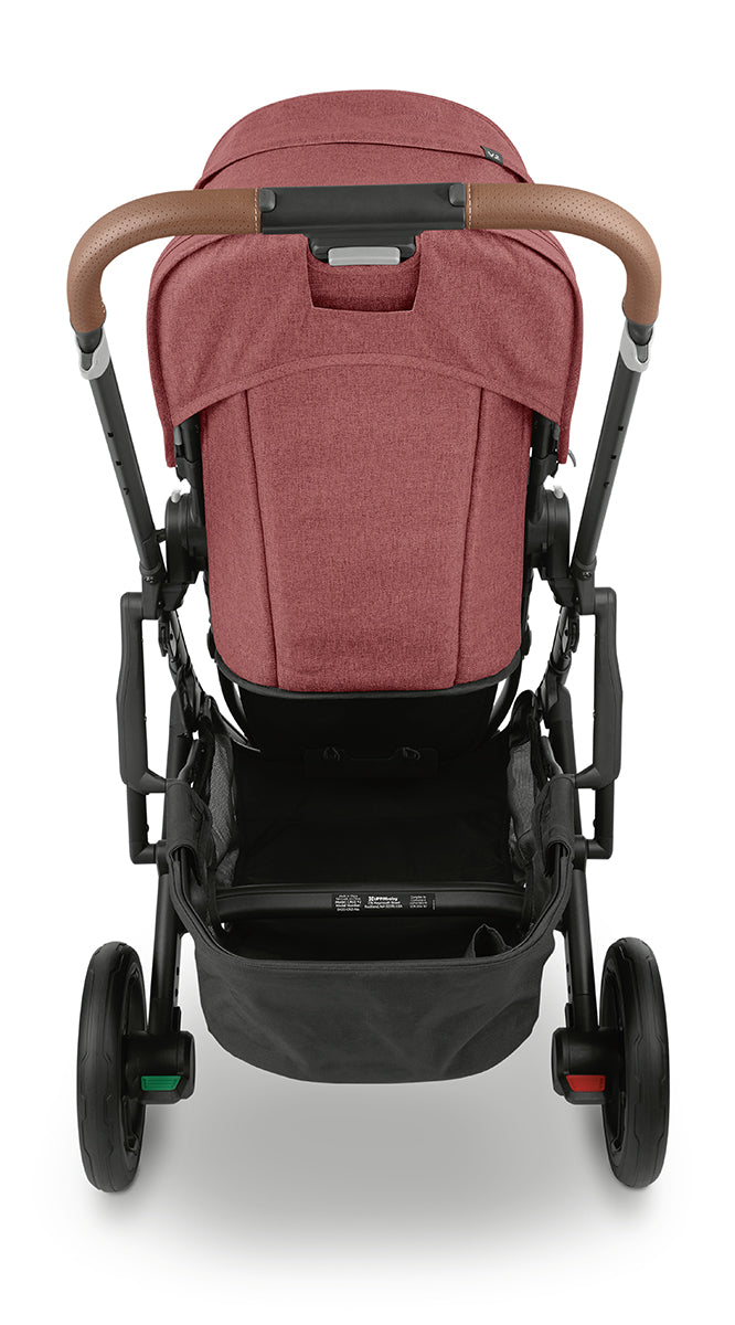 UPPAbaby Cruz V2 Stroller - Lucy (Rosewood Melange / Carbon / Saddle Leather)