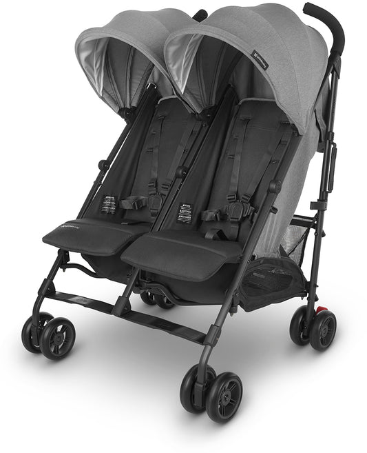 UPPAbaby G-LINK V2 Side by Side Double Stroller - Greyson (Charcoal Melange / Carbon)