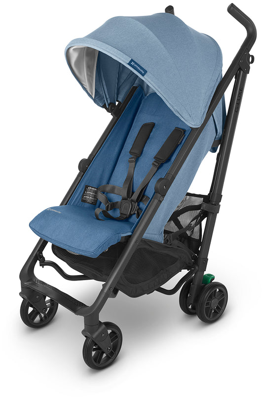 UPPAbaby G-LUXE 2023 Umbrella Stroller - Charlotte (Coastal Blue Melange / Carbon)