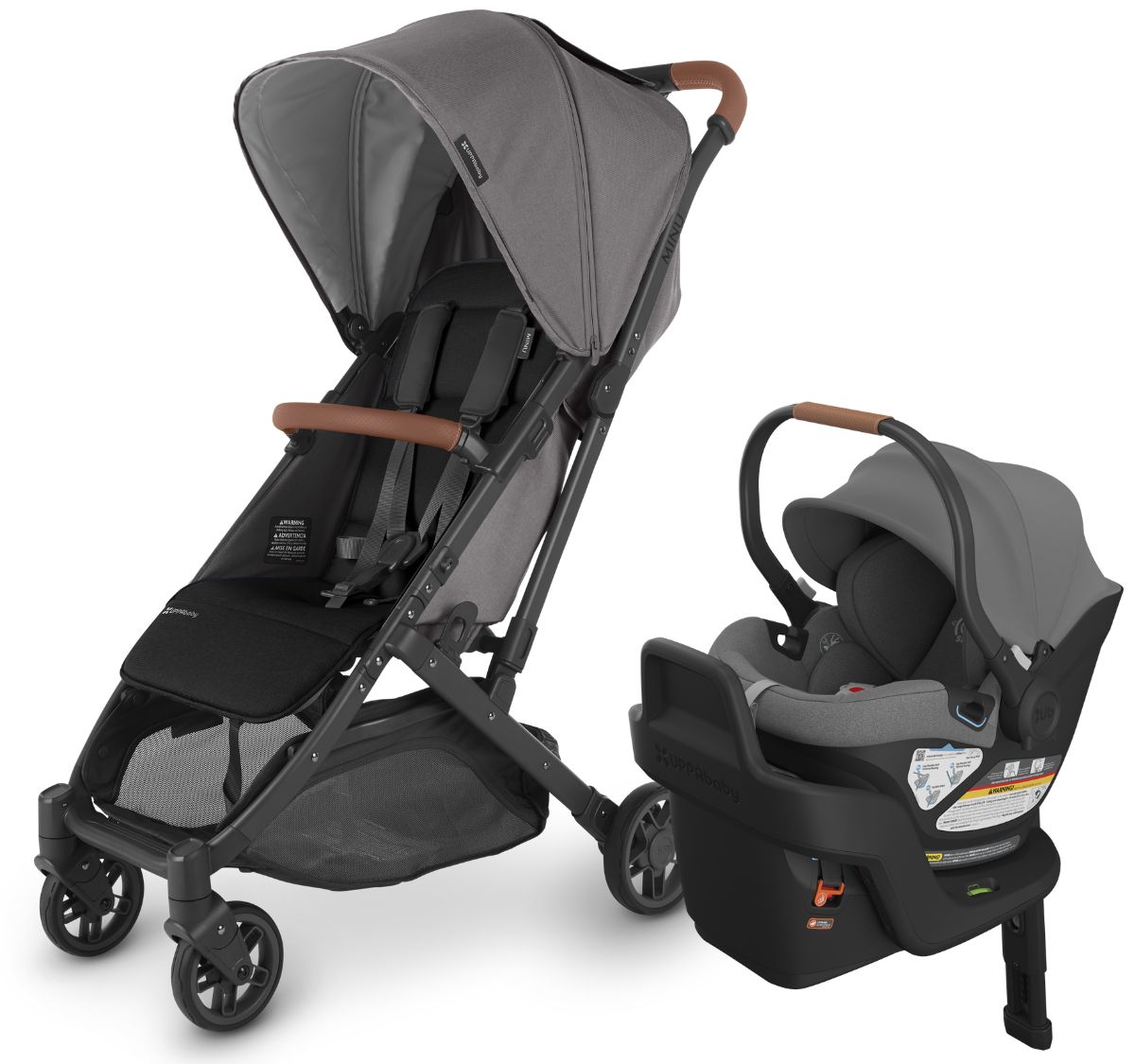 UPPAbaby MINU V2 + Aria Travel System Bundle - Greyson