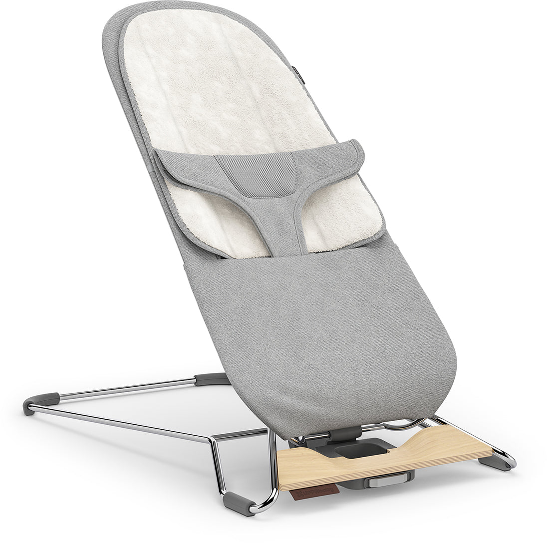 UPPAbaby Mira 2-in-1 Bouncer and Seat - Stella (Grey Melange / Silver Frame / Maple Wood)