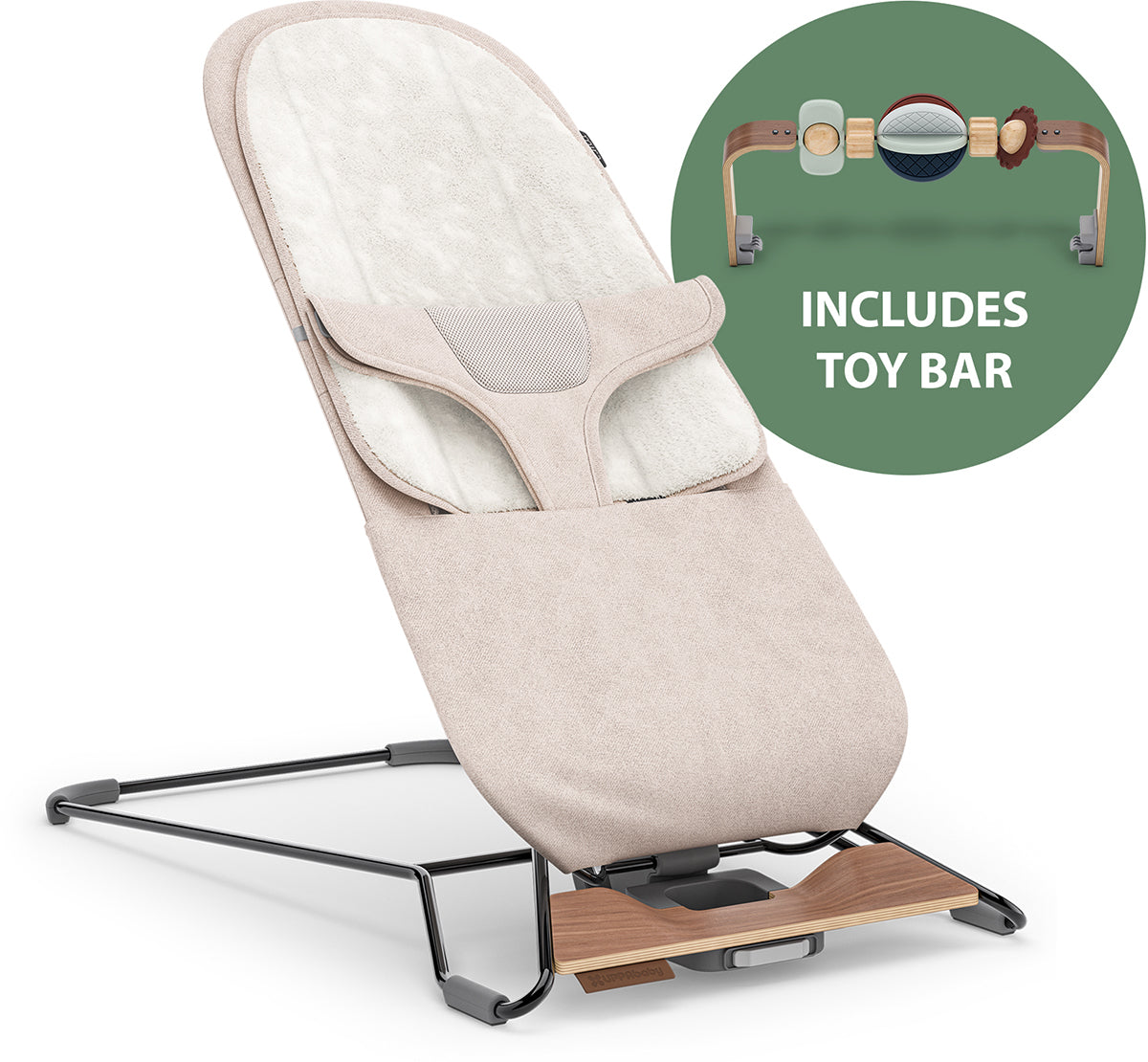 UPPAbaby Mira 2-in-1 Bouncer + Toy Bar Bundle - Charlie / Wonder Wheel