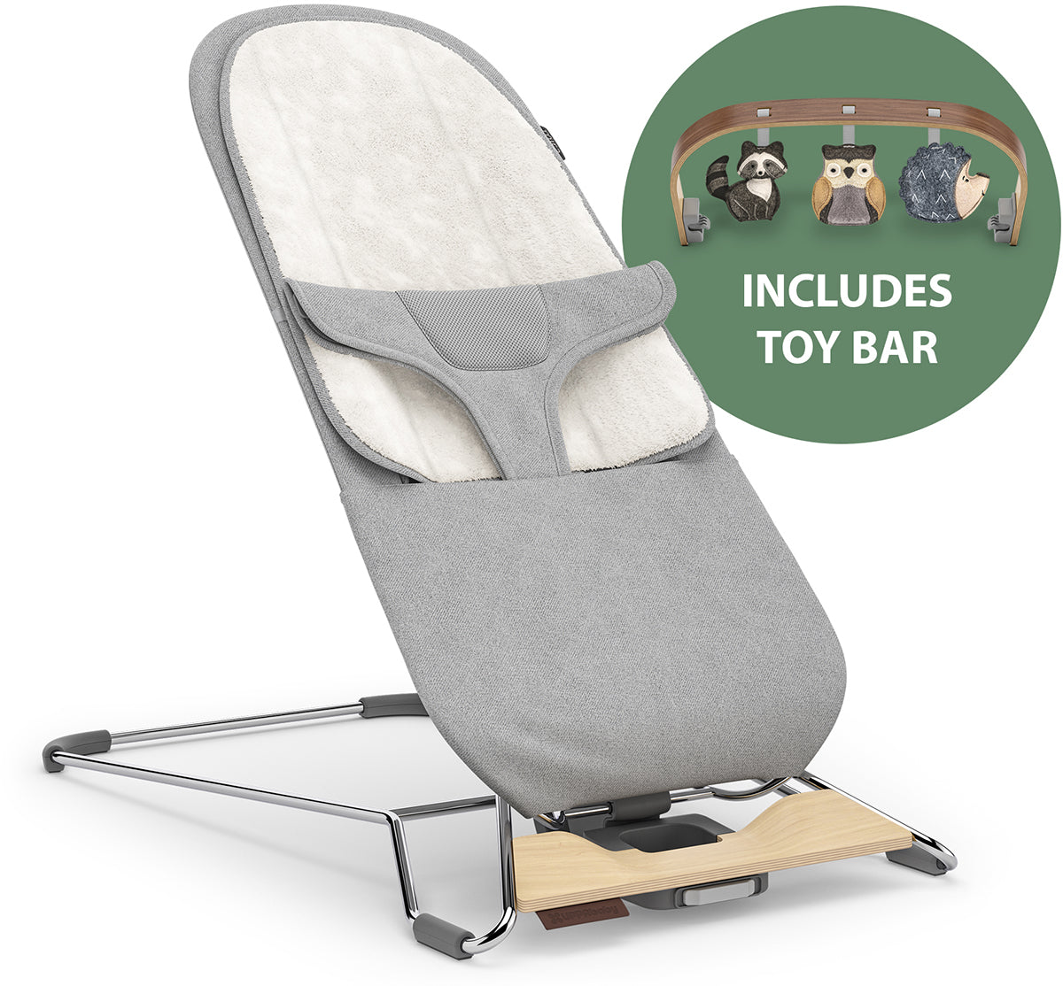 UPPAbaby Mira 2-in-1 Bouncer + Toy Bar Bundle - Stella / Forest Fun