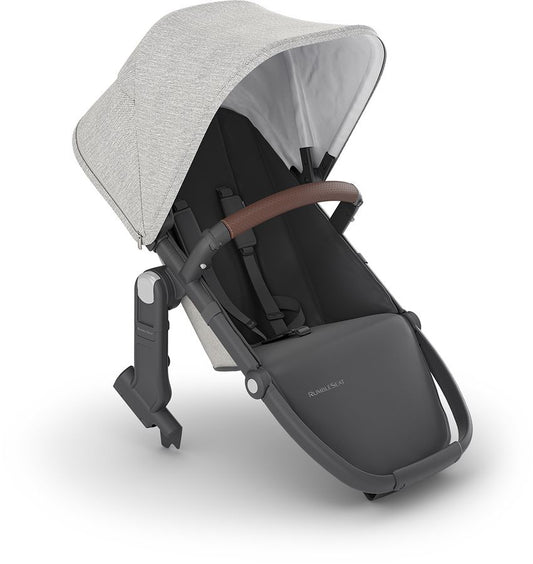 UPPAbaby OPEN BOX RumbleSeat V2+ - Anthony (White and Grey Chenille / Carbon Frame / Chestnut Leather)