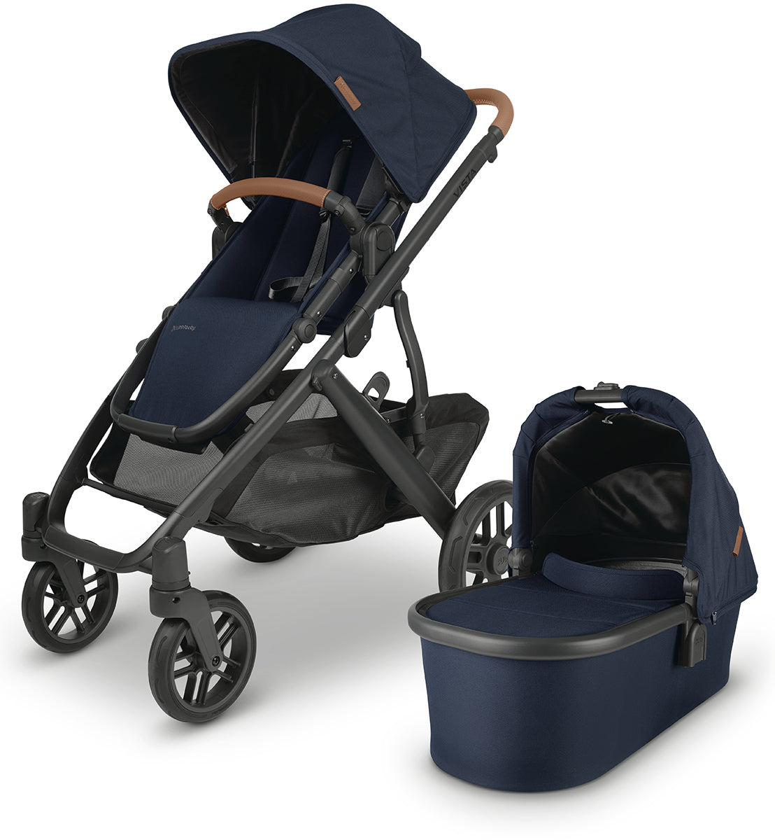 UPPAbaby OPEN BOX VISTA V2 Single-to-Double Stroller - Noa (Navy/Carbon/Saddle Leather)