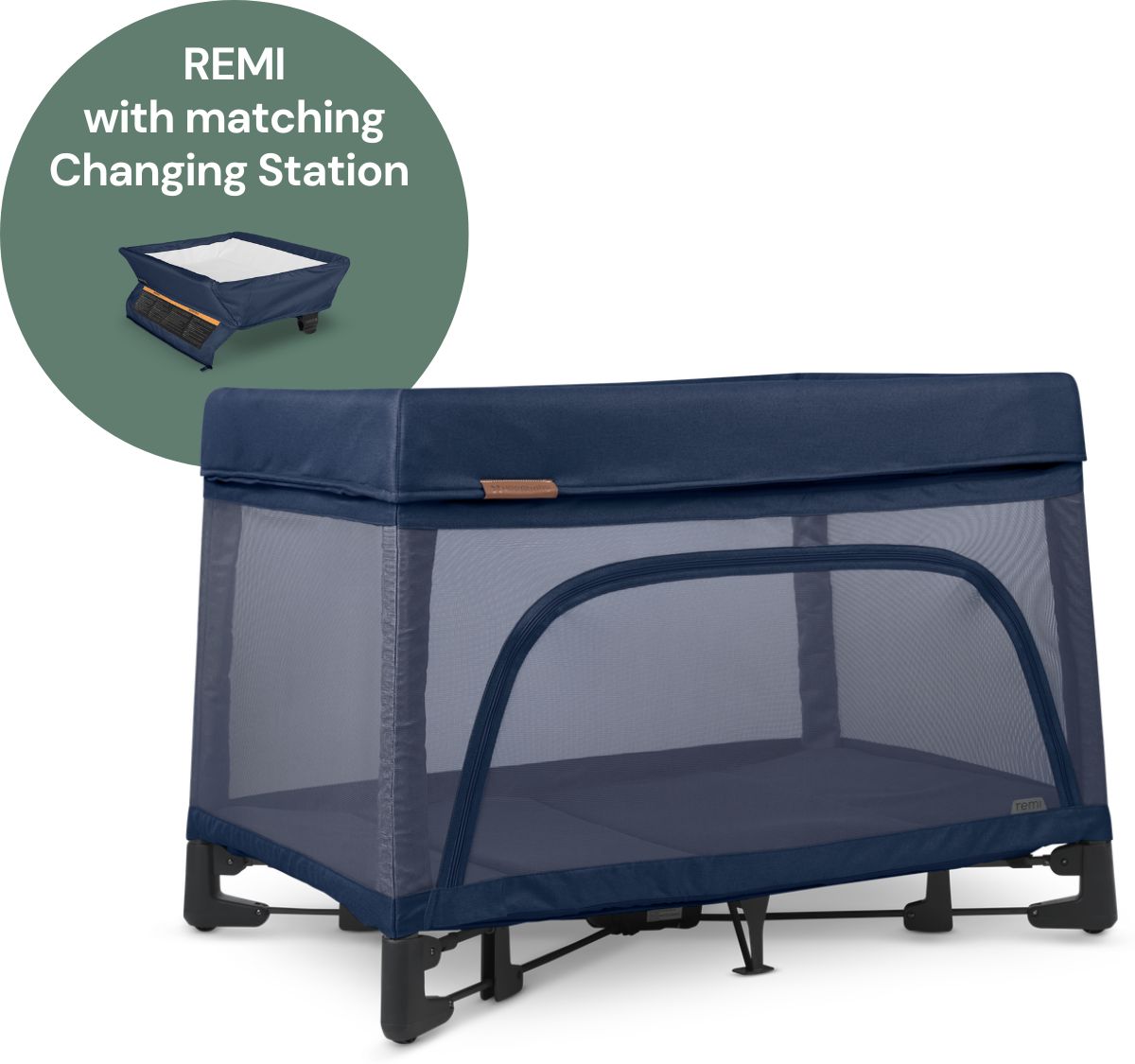 UPPAbaby REMI Playard + Changing Station Bundle - Noa (Navy Melange)