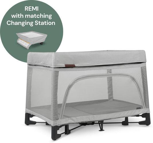 UPPAbaby REMI Playard + Changing Station Bundle - Stella (Grey Brushed Melange)