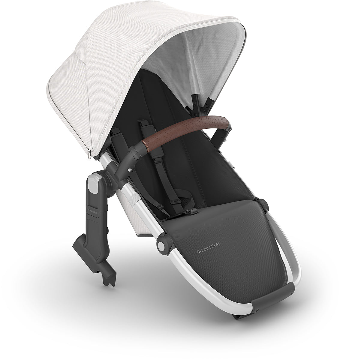 UPPAbaby RumbleSeat V2+ - Bryce (White Marl / Silver Frame / Chestnut Leather)