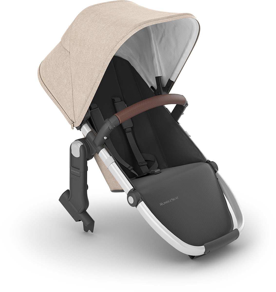 UPPAbaby RumbleSeat V2+ - Declan (Oat Melange / Silver Frame / Chestnut Leather)