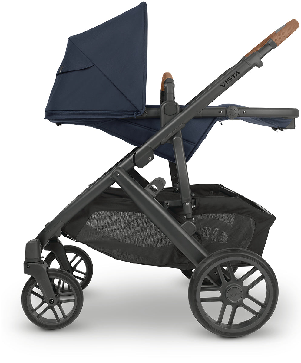 UPPAbaby VISTA V2 Single-to-Double Stroller - Noa (Navy/Carbon/Saddle Leather)