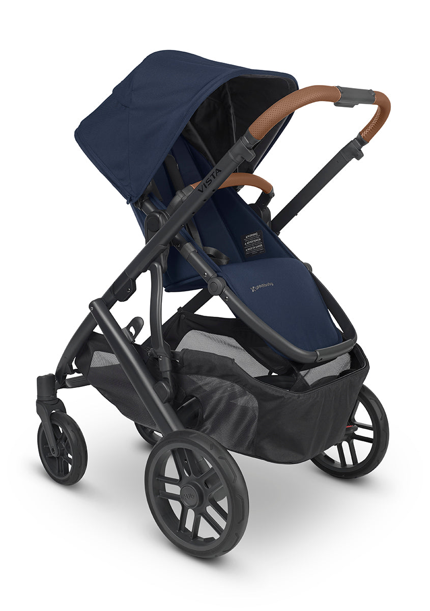 UPPAbaby VISTA V2 Single-to-Double Stroller - Noa (Navy/Carbon/Saddle Leather)