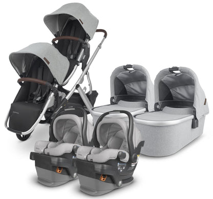 UPPAbaby VISTA V2 Twin Double Stroller + MESA V2 Travel System Bundle - Stella / Stella